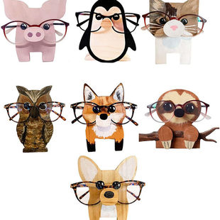眼镜收纳架子展示架眼镜架摆件可爱支架动物办公室创意家用饰品小