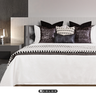 样板间床上用品12件套现代轻奢ins风黑白色极简家具卖场床品 软装