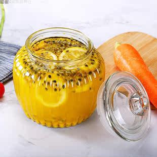 密封罐璃物罐子蜜柠檬mJsKptNz食品罐头瓶腌制罐小泡菜坛子带蜂玻