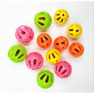 圆铃球彩色响铃儿童玩具配件100个一包 塑料玩具铃铛球内置摇铃