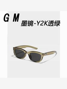 GM新款 太阳镜女士经典 防紫外线太阳眼镜框架 复古猫眼墨镜男士