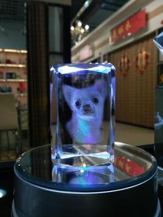 3D立体人像水晶内雕定制宠物头像照片礼物送朋友长辈梦空间3D打印