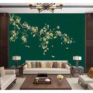 独绣壁布墙布无缝沙发现代简约电视背景墙家用客厅独秀刺绣新中式