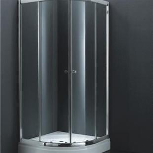钢化玻璃铝合金边浴室洗澡房淋浴房屏风隔断 简易淋浴房含底盘