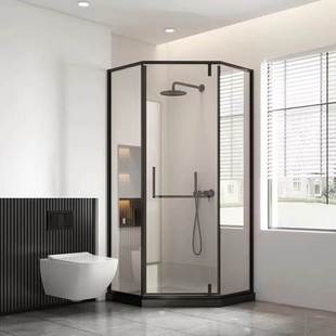 淋浴房不锈钢卫生间玻璃隔断推拉门极窄整体浴室沐浴房定制淋浴门