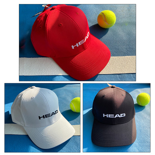户外运动帽有顶遮阳帽太阳防晒鸭舌帽 HEAD海德男女儿童网球帽夏季