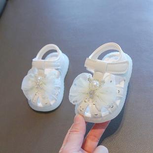 子公主鞋 可爱 学步鞋 3岁夏季 子防滑透气女小童鞋 婴儿鞋 宝宝凉鞋