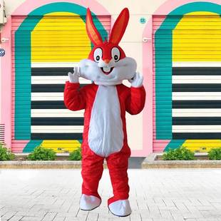 行走新年吉祥兔道具头套表演衣服动 网红出售出租兔子卡通人偶服装