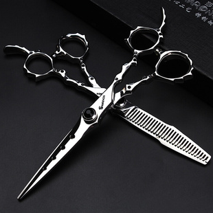 发廊剪刀美发剪6寸理发平剪牙剪发廊发型师专用理发剪刀