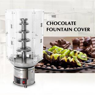 厂家直销4层5层6层7层巧克力喷泉机罩巧克力配套PVC隔离外罩