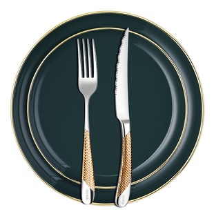 高档牛扒专用餐刀两件套 全套家用不锈钢欧式 西餐餐具牛排刀叉套装