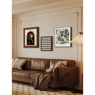 美拉德客厅沙发背景墙装 饰画美式 餐厅组合画 复高级感挂画法式