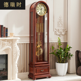 德国赫姆勒欧式 钟表别墅美式 复古客厅座钟立式 摆钟 机械落地钟中式