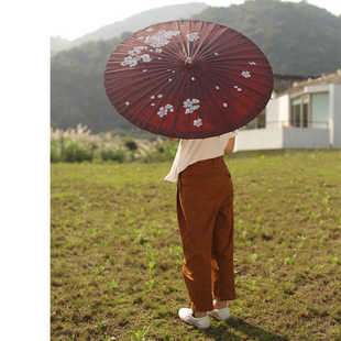 纸伞之家人间品高端油纸伞纯手工雨伞传统复古实用手绘汉服油纸伞