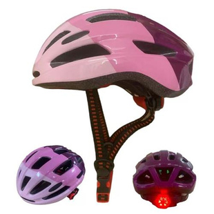15岁 备适用于6 儿童头盔男女骑行安全帽轮滑带灯自行车骑行防护装