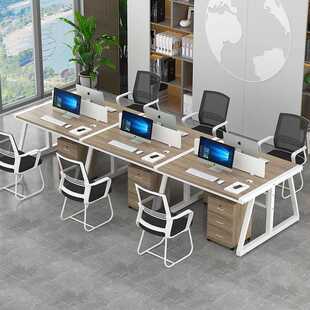 新款 10人位公司员工电脑屏风 四人办公桌职员办公桌椅组合约4