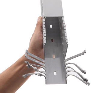 厂家直销PVC密齿线槽配电箱理线槽电线走线槽家用u型细齿线槽PVC