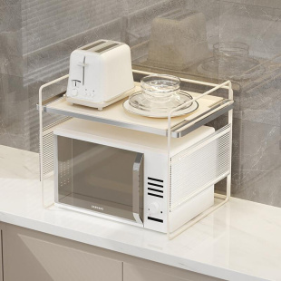 厨房置物架家用烤箱多功能微波炉架子台面放调味料瓶电饭 2023新款