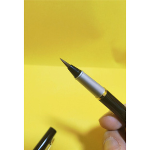 毛笔狼毫细毛笔笔狼毫笔软笔持笔如钢笔道家 新金属笔套钢笔式