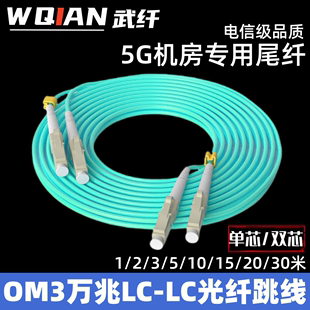 武纤 30米 光模块光纤线 LC光纤跳线OM3多模双芯50 万兆LC 125尾纤1