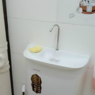 统优家用小户型蹲便器水箱带洗手盆一体卫生间厕所水箱节能冲水箱