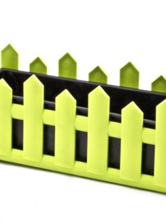 栅栏长方形拼盘长条盆阳台大口径 围栏花盆带托盘创意个性 定制新款