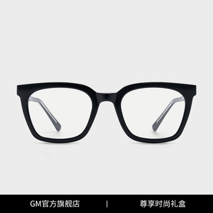 情侣眼镜框架黑色素颜眼镜防蓝光平光镜素颜神器gm GM眼镜男女同款