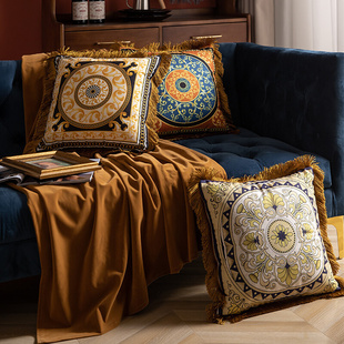 客厅沙发抱枕轻奢高级感样板间抱枕套民宿床头枕套波西米亚 欧式