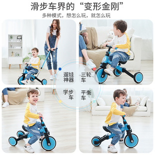 kiwicool儿童三轮车脚踏车遛娃轻便多功能幼儿宝宝手推车