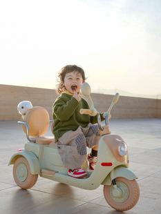 316童三轮车可人玩具车遥控动双驱 儿坐电动车摩托车女宝宝充电DH