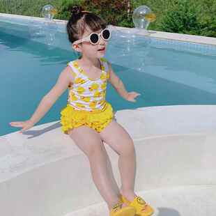 可爱洋气泳衣 公主小女孩泳装 宝宝泳衣女宝婴幼儿童连体游泳衣裙式