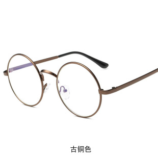 新款 圆眼睛女学生复古韩版 圆形防电脑辐射眼镜平 无度数眼镜男个性