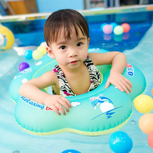 6岁宝宝坐兜可拆卸 自游宝贝B1009花瓣形腋下圈游泳坐圈儿童玩具1