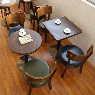 定制咖啡厅桌椅实木烘焙蛋糕店椅子汉堡店民宿甜品奶茶店桌椅组合