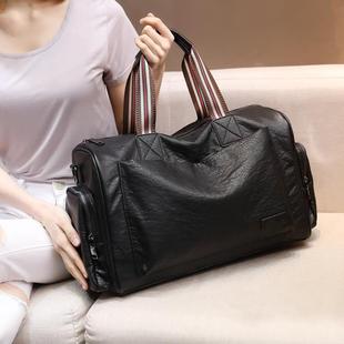 真皮女包波士顿手提包单肩斜跨包大容量行李旅行包 包包女2022新款