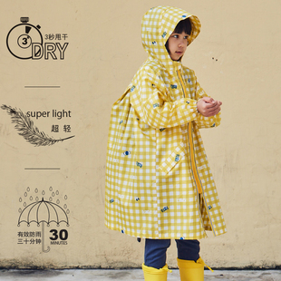 有这么只UzMz儿童雨衣男童女童宝宝小学生书包位雨衣雨披折叠收纳