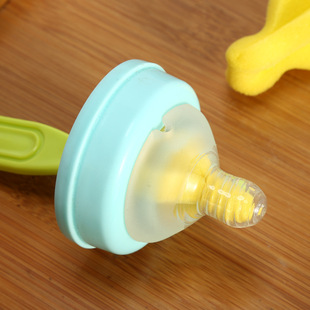 清洗长柄奶嘴刷置物架新生婴儿子硅胶专用奶瓶刷 吸管刷清洁刷套装