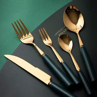 西餐餐具家用情侣刀叉勺 北欧ins304不锈钢牛排勺套装 适用于新款