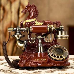 家用办公固定座机无线插卡 创意电话机仿古复古老式 高档慕予臻时尚