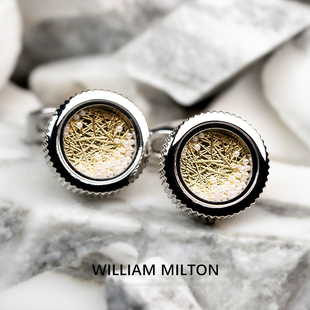 风情流光珍珠袖 扣男轻奢定制西装 袖 WILLIAM 钉法式 MILTON法式 礼物