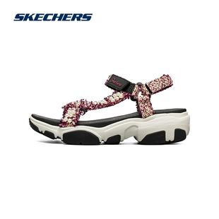 Skechers斯凯奇夏季 凉鞋 魔术贴珍珠女士小香风厚底平跟时装 女 新款