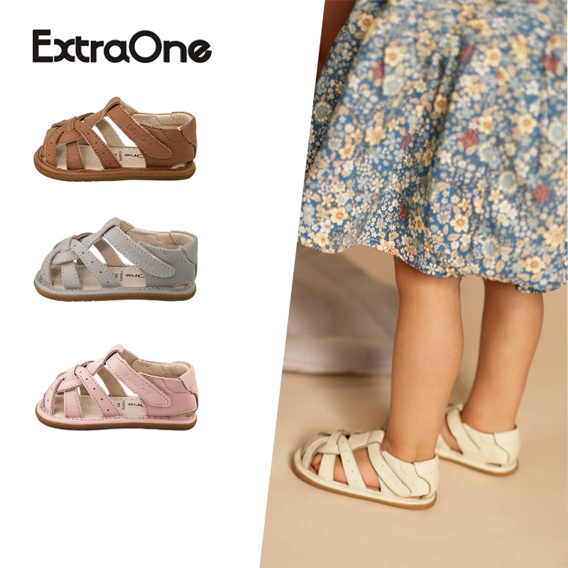 ExtraOne婴幼儿夏季 防滑软底学步鞋 复古编织男女宝宝鞋 809 凉鞋
