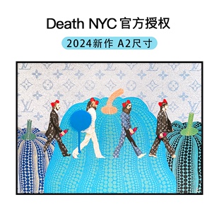 Death NYC官方授权A2系列签名限量版 饰画潮流 画披头士装