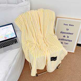 ins午休用宿舍沙发盖腿办公室午睡空调毯披肩小毯子 毛毯薄款 夏季