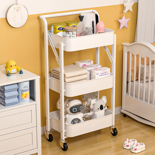 婴儿用品小推车置物架宝宝放玩具多层收纳架零食架子收纳柜储物架