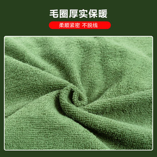 毛毯单人军绿毯被薄毯子 军绿色毛巾被毛巾毯夏季 正品