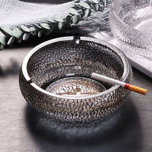 香烟缸家用客厅潮流烟缸 创意个性 北欧ins风玻璃烟灰缸带盖防飞灰