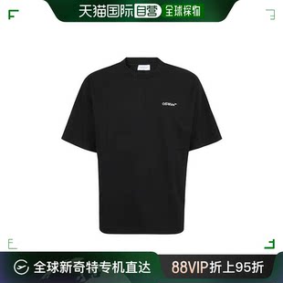 R001 韩国直邮OFF 1001 WHITE24SS短袖 BLACK T恤男OMAA120S24JE