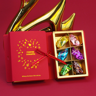 明治巧克力喜糖成品6粒 西式 情人节三八节礼物 C位婚礼糖盒含糖