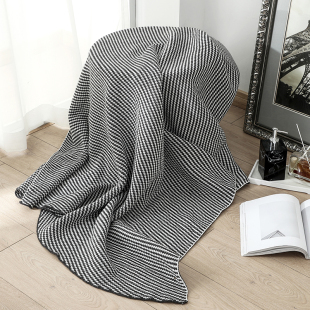 加厚盖毯毛巾被子 ins风北欧沙发毛毯办公室午睡毯空调小毯子冬季